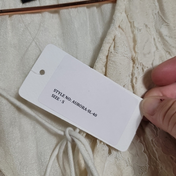 NWT Anthropologie Hemant and Nandita Aurora Tiered Lace Tassel Tank Small - Picture 9 of 12